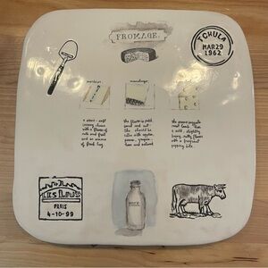Rae Dunn Cheese Themed Ceramic Plate